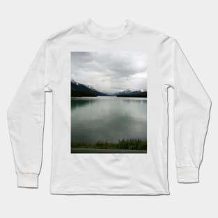 Canadian Lake View Under Clouds Long Sleeve T-Shirt